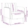 Sofa Fotel z Podłokietnikami Czarny 54 cm Aksamit