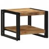 Stolik kawowy 50x50x38 cm lite drewno surowe mango
