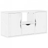 Szafka RTV z szufladą „ODDA” Biała 79x24x40cm Drewno lite Sosna