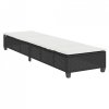 Leżak z poduszkami Czarny 55x200x25,5cm Polirattan