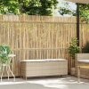 Ławka ogrodowa z poduszką beżowa 110x30x40,5 cm polirattan