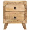 Szafka nocna 40x32x46 cm Drewno lite Surowe Mango