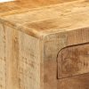 Szafka nocna 2 szt. 37x32x50 cm Drewno lite surowe mango