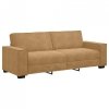 Sofa 3-osobowa, brązowa, 180 cm, tapicerowana aksamitem