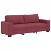 Sofa 3-osobowa, winna czerwień, 180 cm, tkaniną