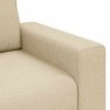 Sofa 3-osobowa, kremowa, 180 cm, tkaniną
