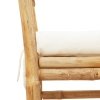 Ławka ogrodowa  z poduszką 110 cm z bambusa