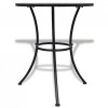 Stolik bistro, terakota i biel, 60 cm, mozaikowy