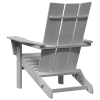 Krzesło Adirondack  Jasnoszare 74,5x80,5x90 cm HDPE