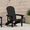 Krzesło Adirondack  Czarne 74x82x91 cm HDPE