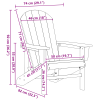 Krzesło Adirondack  Jasnoszare 74x82x91 cm HDPE