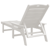 Leżak  Biały 53x162x98.5 cm HDPE