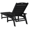 Leżak  Czarny 53x162x98.5 cm HDPE