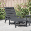 Leżak Słoneczny Jasnoszary 53x162x98.5 cm HDPE