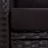 2-osobowa sofa ogrodowa z poduszkami, czarna, 124 cm, rattan PE