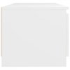 Szafka pod TV z oświetleniem LED, biała, 140 x 40 x 35,5 cm