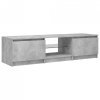 Szafka pod TV z LED, szarość betonu, 140x40x35,5 cm