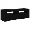 Szafka pod TV z oświetleniem LED, czarna, 120x35x40 cm