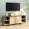 Szafka pod TV, dąb sonoma, 130x35x50 cm materiał drewnopochodny