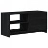 Szafka pod telewizor, czarna, 80x31x39 cm, lite drewno sosnowe