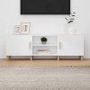 Szafka pod TV, biała, 150x30x50 cm, materiał drewnopochodny