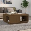 Stolik kawowy, miodowy brąz 100x10x40 cm lite drewno sosnowe