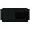Stolik kawowy, czarny, 80x81x36,5 cm, lite drewno sosnowe