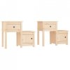 Szafki nocne, 2 szt., 79,5x38x65,5 cm, lite drewno sosnowe