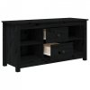 Szafka pod telewizor, czarna, 103x36,5x52 cm, drewno sosnowe