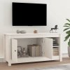 Szafka pod telewizor, biała, 103x36,5x52 cm, drewno sosnowe