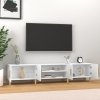 Szafka pod TV, biała, 180x31,5x40 cm, materiał drewnopochodny