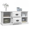 Szafka pod TV, biała, 99,5x35,5x48 cm, materiał drewnopochodny