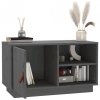 Szafka pod TV, szara, 70x34x40 cm, lite drewno sosnowe