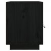 Szafki nocne, 2 szt., czarne, 40x34x45 cm, lite drewno sosnowe