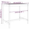 Stolik ogrodowy, szary, 121x82,5x110 cm, lite drewno sosnowe