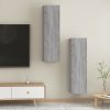 Wiszące szafki TV, 2 szt., szary dąb sonoma, 30,5x30x110 cm