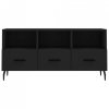 Szafka pod TV, czarna, 102x36x50 cm, materiał drewnopochodny