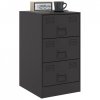 Szafki nocne, 2 szt., czarne, 34,5x39x62 cm, stal