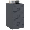 Szafki nocne, 2 szt., antracytowe, 34,5x39x62 cm, stal