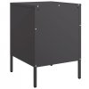 Szafki nocne, 2 szt., czarne, 36x39x50,5 cm, stal
