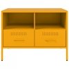 Szafki pod telewizor, 2 szt., musztardowe, 68x39x50,5 cm, stal