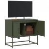 Szafka pod telewizor, oliwkowa, 68,5x39x60,5 cm, stalowa