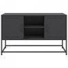 Szafka pod telewizor, czarna, 100,5x39x60,5 cm, stalowa