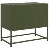 Szafka pod telewizor, oliwkowa, 68x39x60,5 cm, stalowa