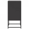 Szafki nocne, 2 szt., czarne, 36x39x78 cm, stal