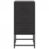 Szafki nocne, 2 szt., czarne, 36x39x78 cm, stal