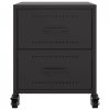 Szafki nocne, 2 szt., czarne, 36x39x43,5 cm, stal