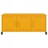 Szafka RTV, musztardowa, 100,5x39x43,5 cm, stal