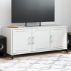Szafka RTV, biała, 100,5x39x43,5 cm, stal