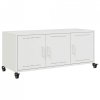 Szafka RTV, biała, 100,5x39x43,5 cm, stal